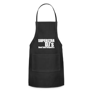 SuperStar DJs Do Not Take Requests funny DJ gift - Adjustable Apron - black - Front - Julia (174cm)