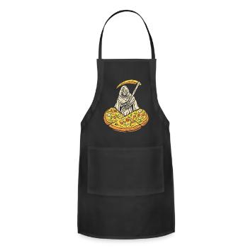 Rest in Pieces of Pizza - Adjustable Apron - black - Front - Julia (174cm)