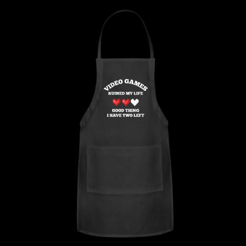 Video Games Ruined My Life (2 Hearts Left) - Adjustable Apron