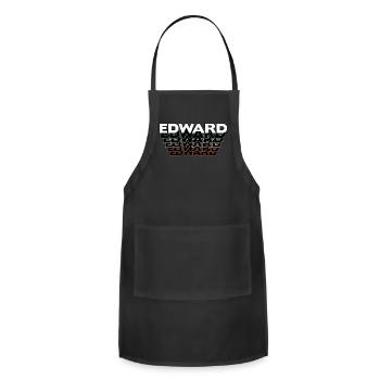 Edward Funny Retro Vintage Sunset Edward 80s 90s - Adjustable Apron - black - Front - Julia (174cm)