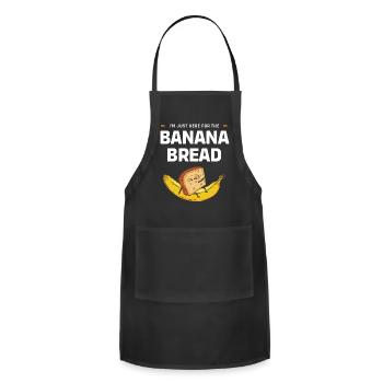 Banana Bread Breakfast Bread - Adjustable Apron - black - Front - Julia (174cm)