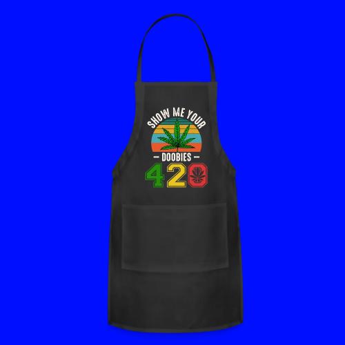 Fun 420 Show Me Herb Weed Marijuana Design - Adjustable Apron