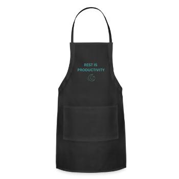 Rest Is Productivity Shirt - Adjustable Apron - black - Front - Julia (174cm)