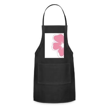 Process Flower Pink Bloom Typography - Adjustable Apron - black - Front - Julia (174cm)