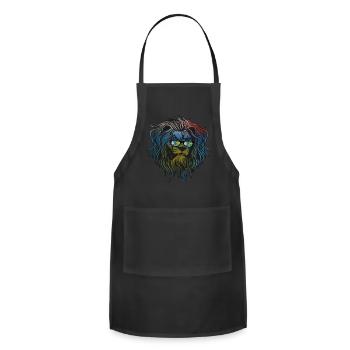 Saint Pierre and Miquelon - Adjustable Apron - black - Front - Julia (174cm)