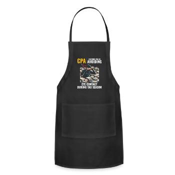CPA Ninja: Stealth Mode in the Tax Season - Adjustable Apron - black - Front - Julia (174cm)