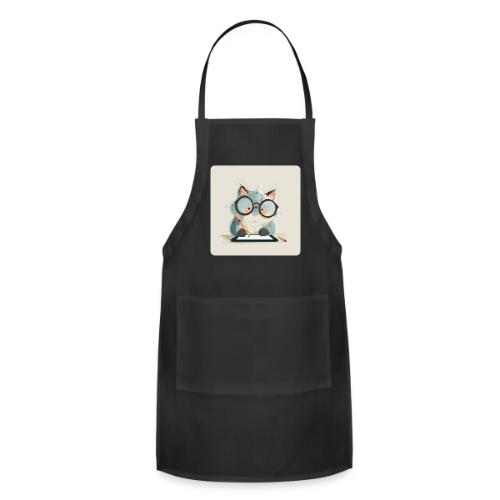 Creative Cat Digital Artist Illustration - Adjustable Apron