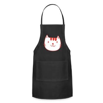 Funny Cat - Adjustable Apron - black - Front - Julia (174cm)