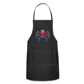 Colorful Abstract Spider Design Arachnids - Adjustable Apron - black - Front - Julia (174cm)