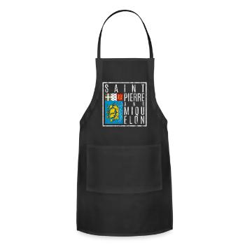 Saint Pierre and Miquelon - Adjustable Apron - black - Front - Julia (174cm)