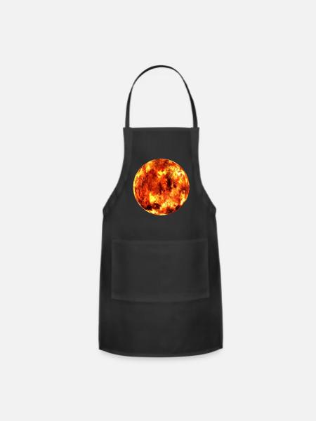 Burning Planet - Adjustable Apron - black