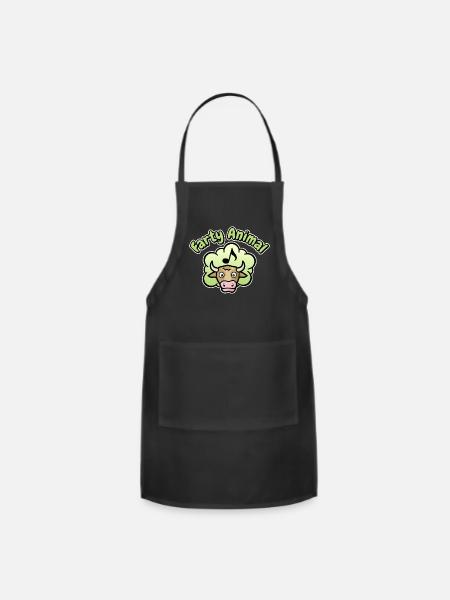 Farty Animal - Adjustable Apron - black