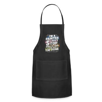 Artist Painting Paint Construction Site - Adjustable Apron - black - Front - Julia (174cm)
