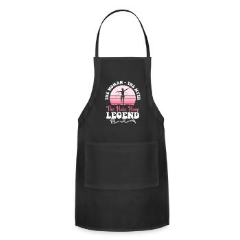 Hulahoop Tires Trend Motivation - Adjustable Apron - black - Front - Julia (174cm)