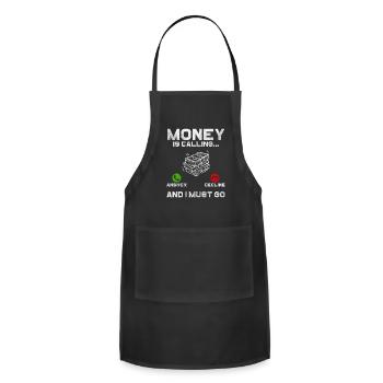 Wealth Luck Capitalism - Adjustable Apron - black - Front - Julia (174cm)