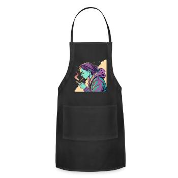 Lost in Her Thoughts - Adjustable Apron - black - Front - Julia (174cm)