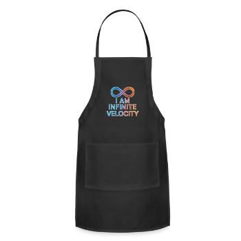 I Am Infinity Velocity Gradient - Adjustable Apron - black - Front - Julia (174cm)