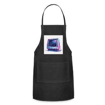 Vintage CRT computer from the late 1990s - 3 - Adjustable Apron - black - Front - Julia (174cm)