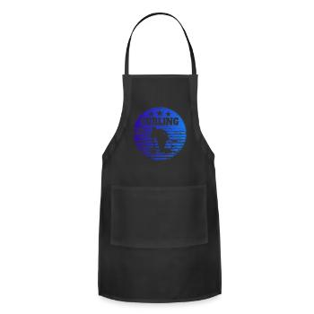 Curling Player Winter Sports Ice Precision - Adjustable Apron - black - Front - Julia (174cm)