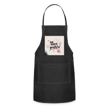 Be grateful - Adjustable Apron - black - Front - Julia (174cm)