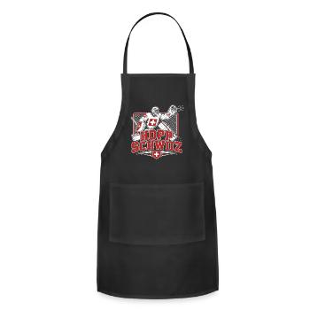 Hopp Schwiiz Ice Hockey Goalie Fan Sport - Adjustable Apron - black - Front - Julia (174cm)