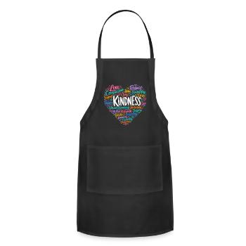 Kindness compassion empathy and respect - Adjustable Apron - black - Front - Julia (174cm)