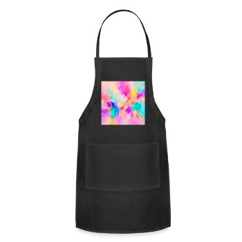 Colorburst Abstract Splash - Adjustable Apron - black - Front - Julia (174cm)