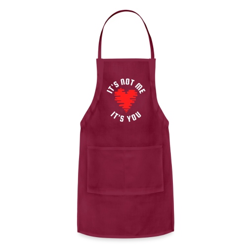 It's Not Me | White Red - Adjustable Apron