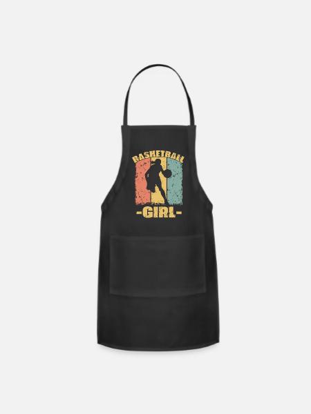 Women Basketball retro - Adjustable Apron - black