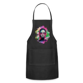 work hard - Adjustable Apron - black - Front - Julia (174cm)