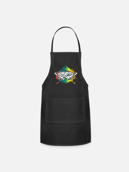 Ski Snowboard Goggles Skiing Snow Mountain Winter - Adjustable Apron - black
