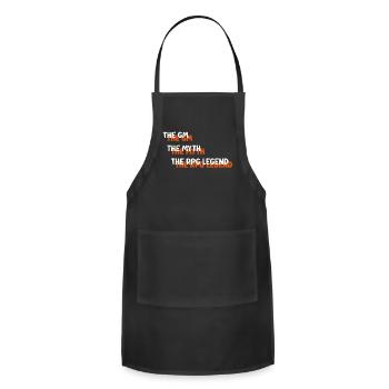 The Gm The Myth The Rpg Legend Rpg D20 Dice Role - Adjustable Apron - black - Front - Julia (174cm)