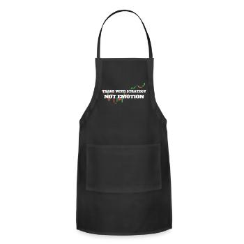 Trade With Strategy Not Emotion - Adjustable Apron - black - Front - Julia (174cm)