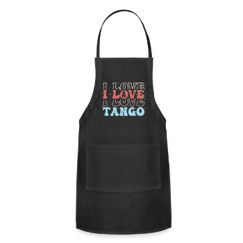 I Love Tango Tango Dance Latin Music - Adjustable Apron - black - Front - Julia (174cm)