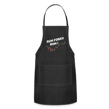 Run Forex Run - Adjustable Apron - black - Front - Julia (174cm)