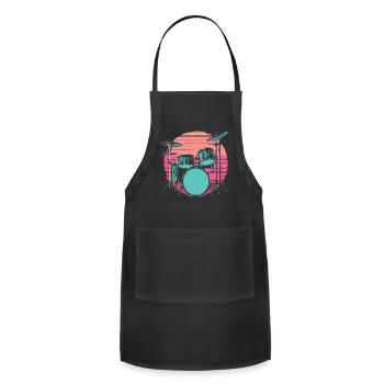 Drum Kit Synthwave - Adjustable Apron - black - Front - Julia (174cm)