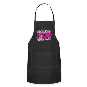 PEW lettering - Adjustable Apron - black - Front - Julia (174cm)