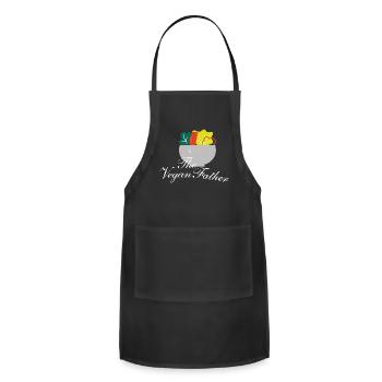 Dad Vegan Raw Food - Adjustable Apron - black - Front - Julia (174cm)