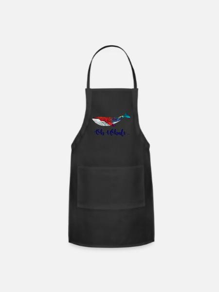 Oh Whale - Adjustable Apron - black