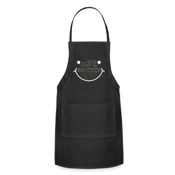 I Smile Cause Brother - Adjustable Apron - black - Front - Julia (174cm)