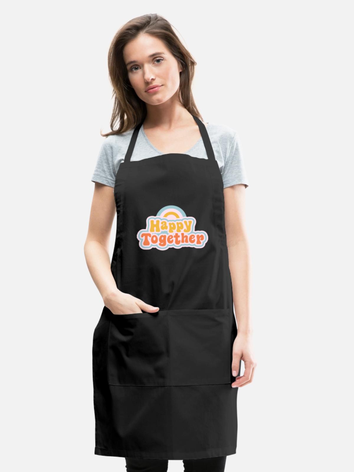 Happy together - Adjustable Apron - black - Front - Julia (174cm)