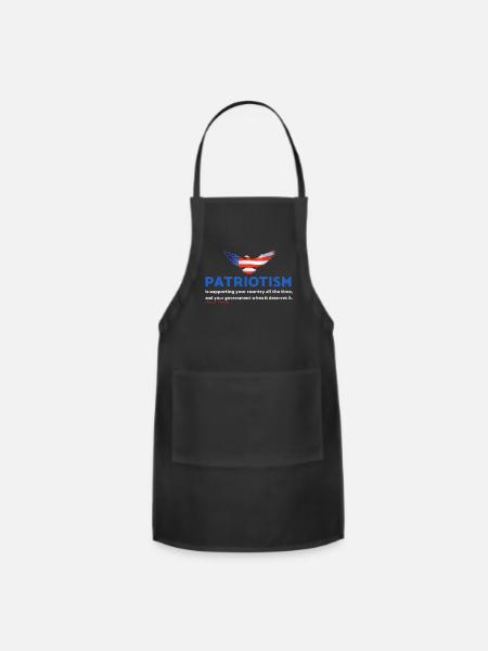 Patriotism T-shirt - Adjustable Apron - black