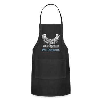 We Are Ruthless And We Dissent Design - Adjustable Apron - black - Front - Julia (174cm)