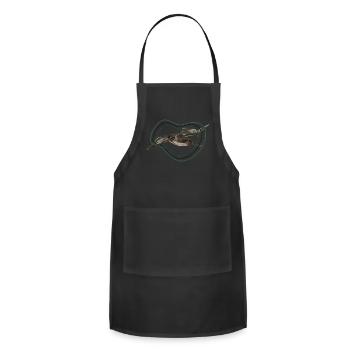 The Trapped Bird - Adjustable Apron - black - Front - Julia (174cm)