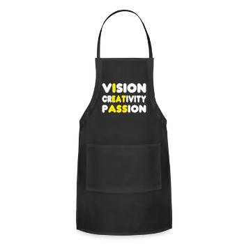 Vision Creativity Passion - Adjustable Apron - black - Front - Julia (174cm)