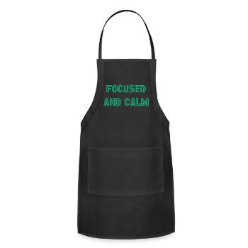 Focused And Calm - Adjustable Apron - black - Front - Julia (174cm)