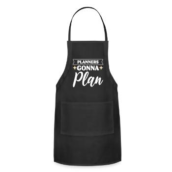 Funny Event Planning Event Organizer - Adjustable Apron - black - Front - Julia (174cm)