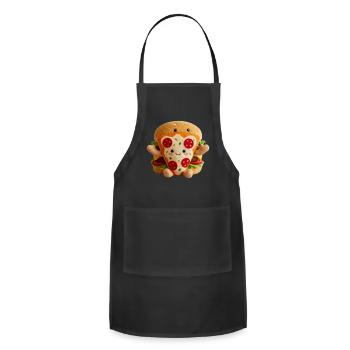 Pizza Slice Plush Buddy - Adjustable Apron - black - Front - Julia (174cm)