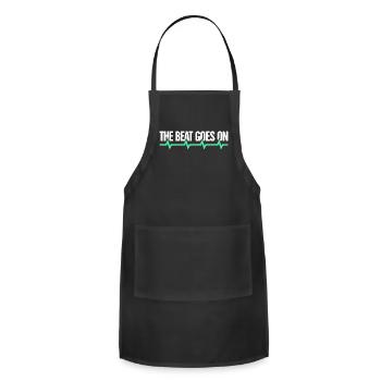 Open Heart Surgery - Adjustable Apron - black - Front - Julia (174cm)