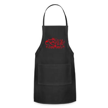 Crew Bride Bachelorette Party Red - Adjustable Apron - black - Front - Julia (174cm)